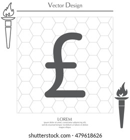 sterling sign, vector design for website