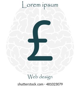sterling sign, vector design for website