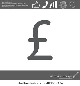 sterling sign, vector design for website