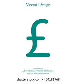 sterling sign, vector design for website