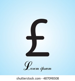 sterling sign, vector design for website