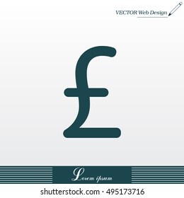 sterling sign, vector design for website