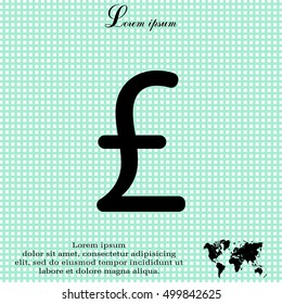 sterling sign, vector design for website