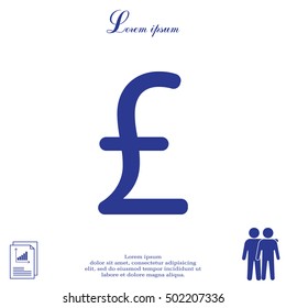 sterling sign, vector design for website