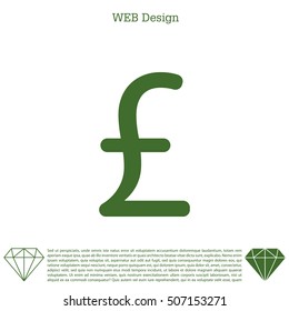 sterling sign, vector design for website