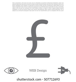 sterling sign, vector design for website