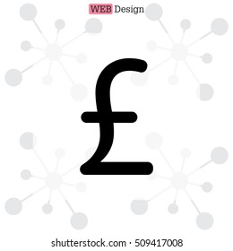 sterling sign, vector design for website