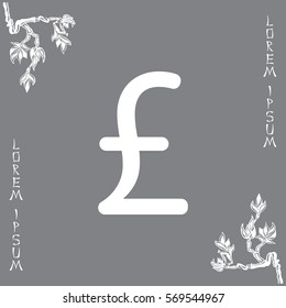 sterling sign, vector design for website