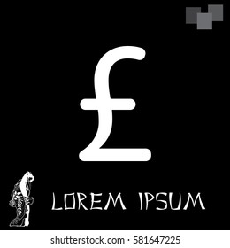 sterling sign, vector design for website