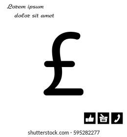 sterling sign, vector design for website