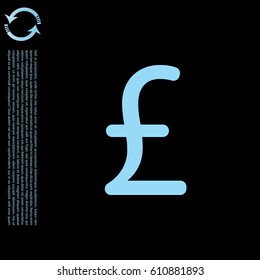 sterling sign, vector design for website