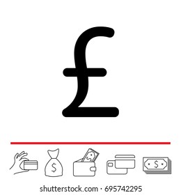 sterling sign, vector design for website