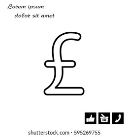sterling sign. vector illustration