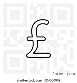sterling sign. vector illustration