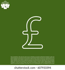 sterling sign. vector illustration