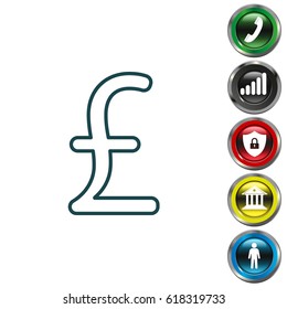 sterling sign. vector illustration