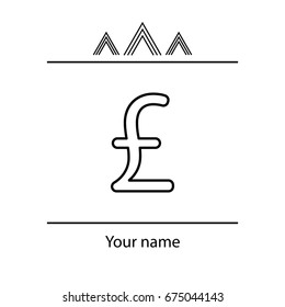 sterling sign. vector illustration