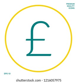 Sterling symbol . Graphic elements for your design