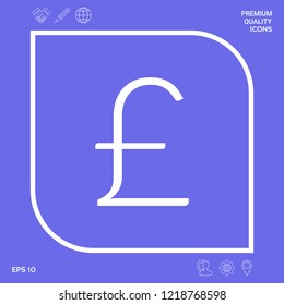 Sterling symbol . Graphic elements for your design