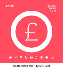 Sterling symbol . Graphic elements for your design