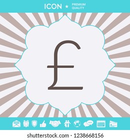 Sterling symbol . Graphic elements for your design
