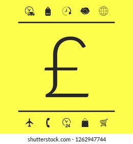 Sterling symbol . Graphic elements for your design