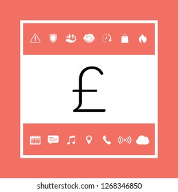 Sterling symbol . Graphic elements for your design