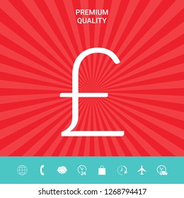 Sterling symbol . Graphic elements for your design
