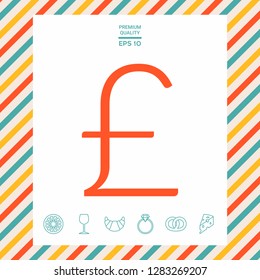 Sterling symbol . Graphic elements for your design