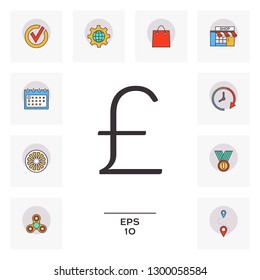 Sterling symbol . Graphic elements for your design