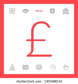 Sterling symbol . Graphic elements for your design