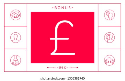 Sterling symbol . Graphic elements for your design