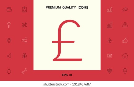 Sterling symbol . Graphic elements for your design