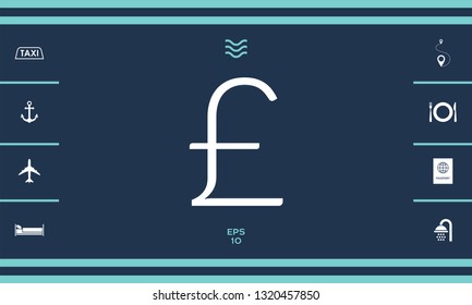 Sterling symbol . Graphic elements for your design