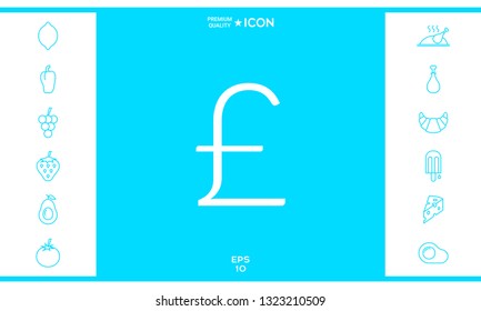 Sterling symbol . Graphic elements for your design