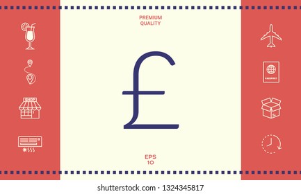 Sterling symbol . Graphic elements for your design