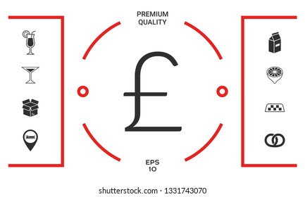 Sterling symbol . Graphic elements for your design