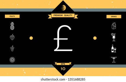 Sterling symbol . Graphic elements for your design