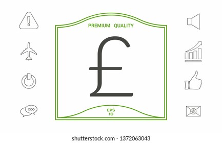 Sterling symbol . Graphic elements for your design