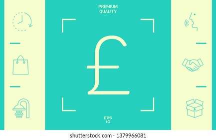 Sterling symbol . Graphic elements for your design