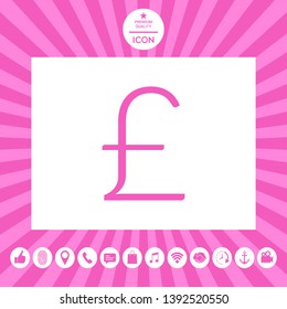 Sterling symbol . Graphic elements for your design