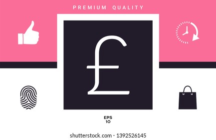 Sterling symbol . Graphic elements for your design