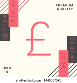 Sterling symbol . Graphic elements for your design