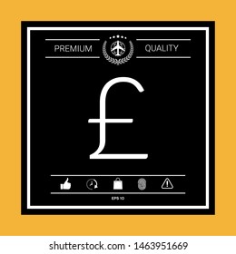 Sterling symbol . Graphic elements for your design