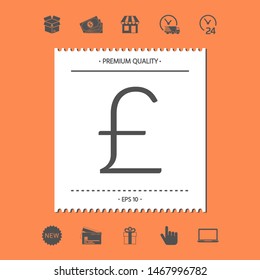 Sterling symbol . Graphic elements for your design