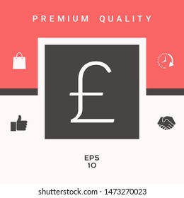 Sterling symbol . Graphic elements for your design