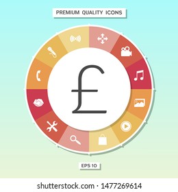 Sterling symbol . Graphic elements for your design
