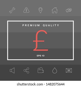 Sterling symbol . Graphic elements for your design