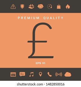 Sterling symbol . Graphic elements for your design