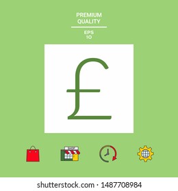 Sterling symbol . Graphic elements for your design